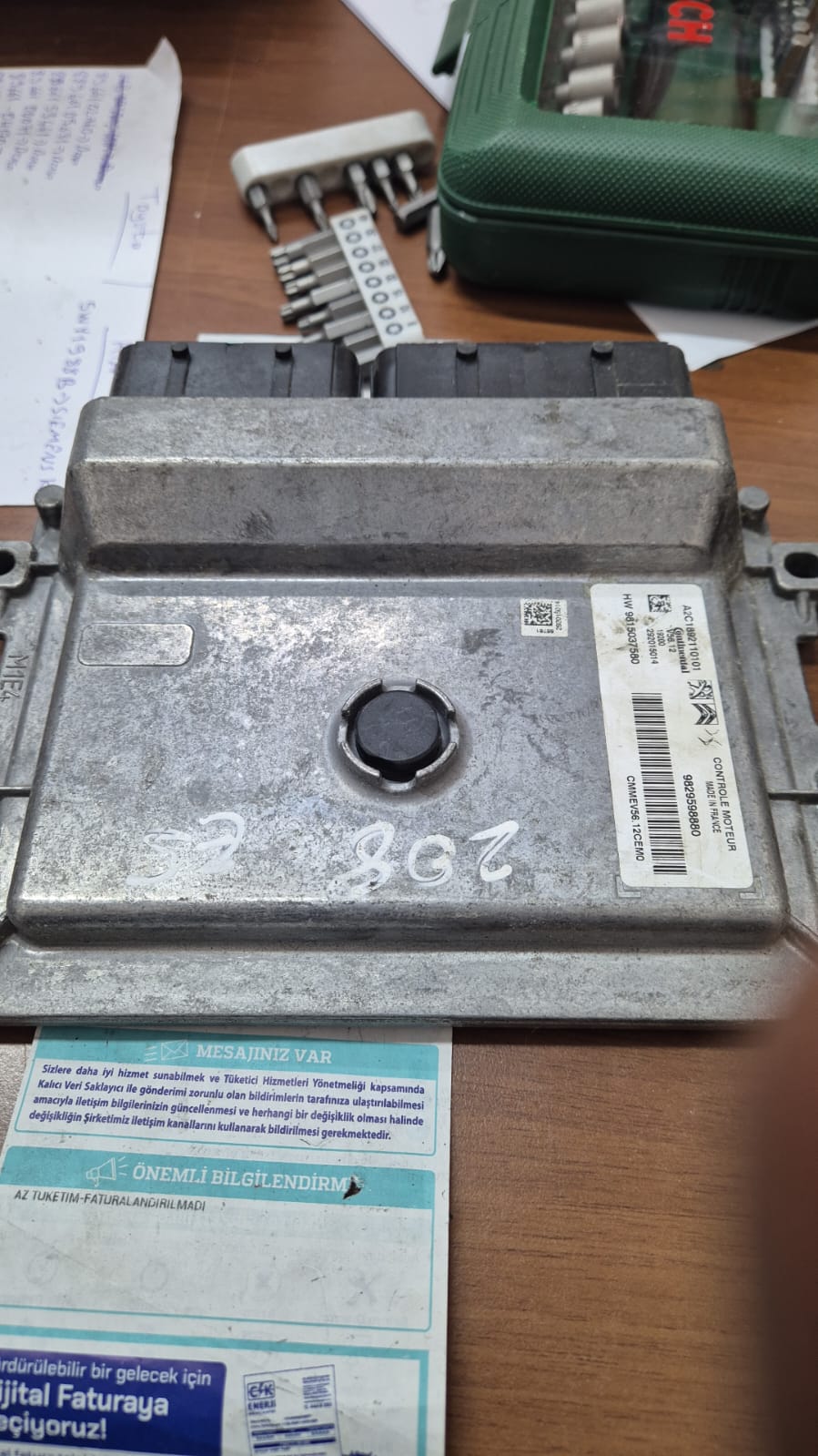 CITROEN C3 III 1.2 VTi EURO 6 AN 2019 MOTOR  BEYNİ COD 9829598880 / 9815037580 / A2C1892110101 / V56.12